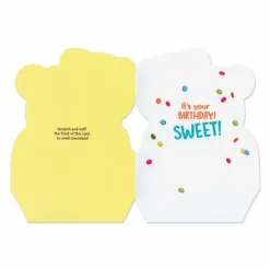 New Peaceable Kingdom Scratch & Sniff Birthday Card - Chocolate Cupcake