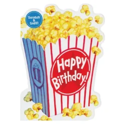 Discount Peaceable Kingdom Scratch & Sniff Birthday Card - Popcorn