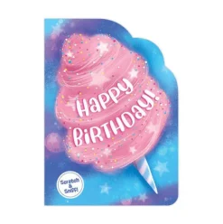 Outlet Peaceable Kingdom Scratch & Sniff Birthday Card - Cotton Candy