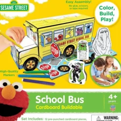 Best MasterPieces Sesame Street - Buildable Cardboard Creations School Bus