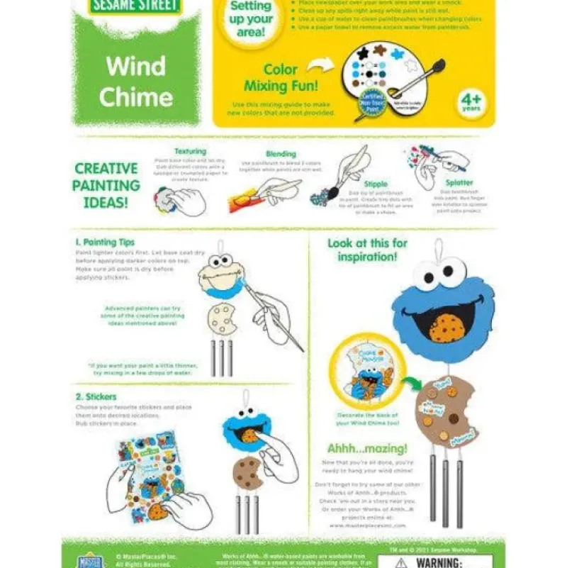 Hot MasterPieces Sesame Street Wind Chime Wood Paint Kit
