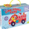 Discount Peaceable Kingdom Shiny Fire Truck Pups Floor Puzzle - 39 Pieces