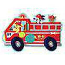 Discount Peaceable Kingdom Shiny Fire Truck Pups Floor Puzzle - 39 Pieces