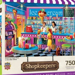New MasterPieces Shopkeepers - Anna's Ice Cream Parlor - 750 Piece Puzzle