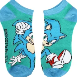 Sale Bio World Sonic the Hedgehog 2 Logo 5 Pair Ankle Socks