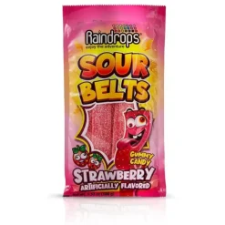Clearance Raindrops Sour Belts Strawberry 3.52 oz.