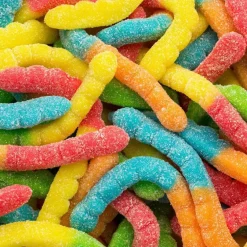Discount Albanese Confectionery Sour Large Neon Gummi Worms 4.5 lb. Bag