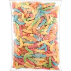 Discount Albanese Confectionery Sour Large Neon Gummi Worms 4.5 lb. Bag