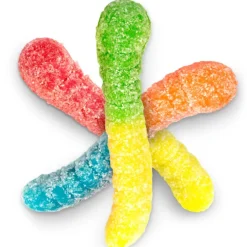 Online Albanese Confectionery Sour Mini Neon Gummi Worms 4.5 lb. Bag
