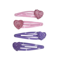 New Creative Education Sparkly My Heart Hair Clips (4pc set)