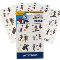 Clearance 4 Seasons Spidey and Friends 4 Sheet 96 Piece Tattoo Set