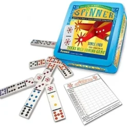 Clearance University Games Spinner Wild Dominoes Game