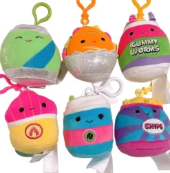 New Squishmallows 3.5" Neon Junk Food Plush Clip-On