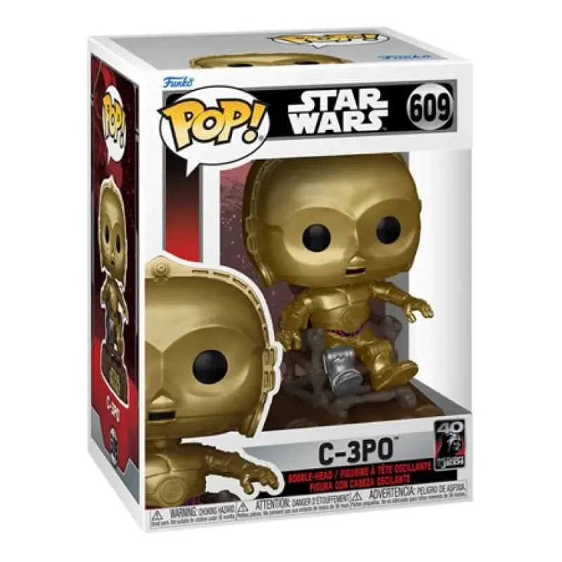 Clearance Funko Star Wars: Return of the Jedi 40th Anniversary - C-3PO in Chair Pop! Vinyl Figure