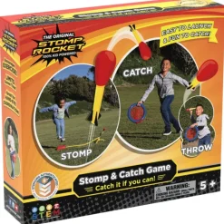 Best Stomp Rockets Stomp Rocket - Stomp and Catch - 4 Rockets/1 Net
