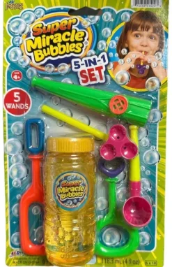 Clearance JA-RU Super Miracle Bubbles 5 In 1 Set