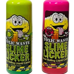 New Albanese Confectionery Toxic Waste Slime Licker Version 2.0 - 2 oz. Black Cherry or Sour Apple