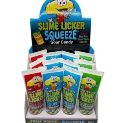 New Albanese Confectionery Toxic Waste Slime Licker Squeeze Assorted Flavors 2.47 oz.