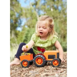 Clearance Green Toys Tractor - Orange