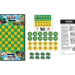 Online MasterPieces Tractor Town Checkers Board Game