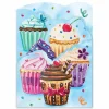 Peaceable Kingdom Tri Fold Birthday Card - Cupcake