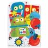 Clearance Peaceable Kingdom Tri Fold Birthday Card - Robots