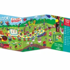 Clearance Peaceable Kingdom Tri Fold Birthday Card - Seek & Find