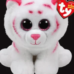 Clearance TY Classic Plush - Tabor - Pink and White Tiger - Small 8"
