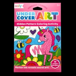 Discount Ooly Undercover Art Hidden Pattern Coloring Activity Art Cards - Unicorn Friends