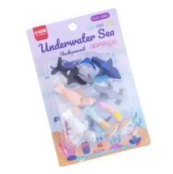 Outlet Idako Underwater Sea Mini Erasers Card