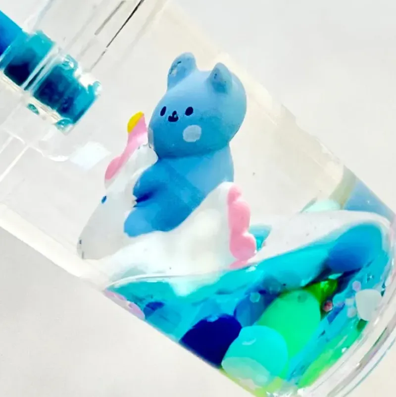 Hot BC Mini Unicorn Bear Boba Key Charm