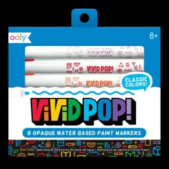 Hot Ooly Vivid Pop! Water Based Paint Markers - Set of 8