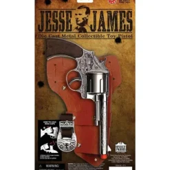 Clearance Parris Toys Western Jesse James Pistol Holster Set Cap Gun 8 1/4" Long