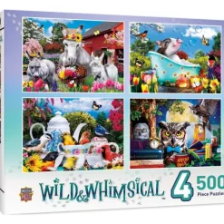 Best MasterPieces Wild & Whimsical - 4-Pack - 500 Piece Puzzles