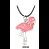 Hot Squire Boone Village Wildlife Mood Necklace - Flamingo