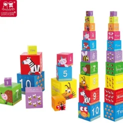 Hot Great Playthings Wooden Animal Stacking Cubes