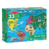 Clearance Melissa u0026 Doug World Map Floor Puzzle - 33 Pieces