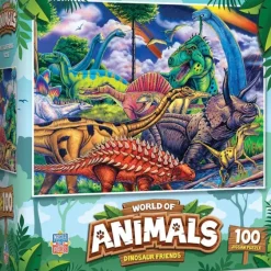 MasterPieces World of Animals Dinosaur Friends - 100 Piece Puzzle