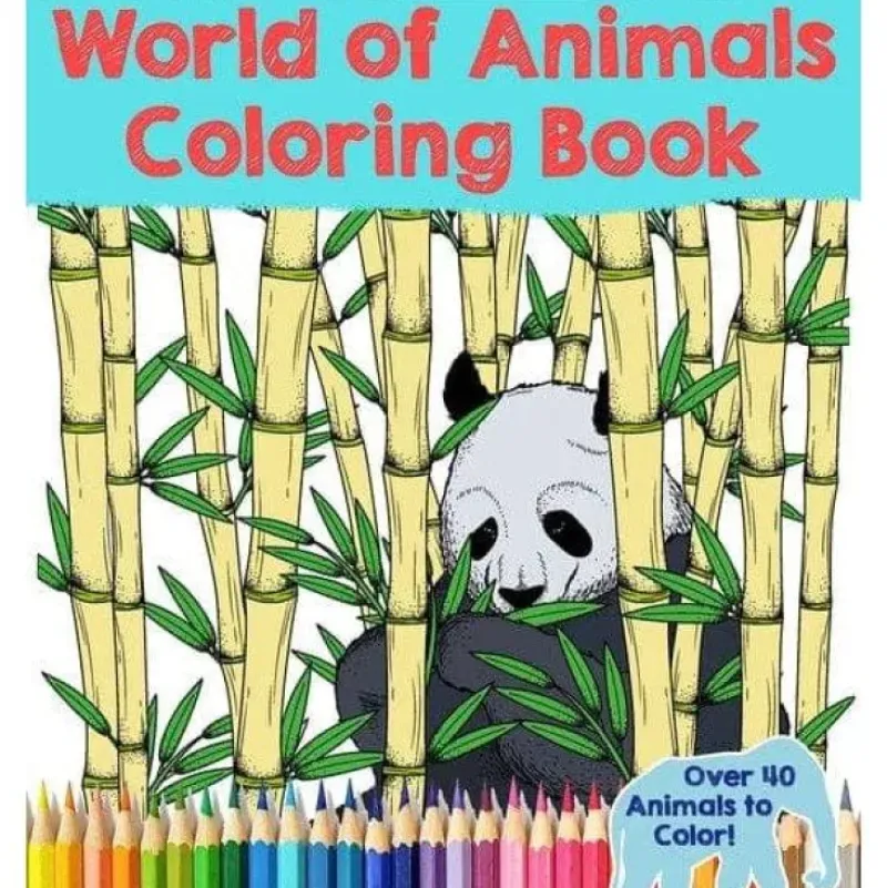 Hot Legacy Bound World of Animals Coloring Book - Digital Download