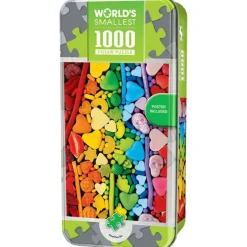 Outlet MasterPieces World‘s Smallest - Rainbow Candy - 1000 Piece Puzzle in a Tin