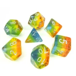 Legacy Dice Yellow Aurora - 7 Dice Set with Bag